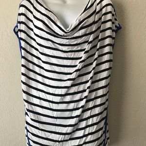 Black and White Striped Top NWT